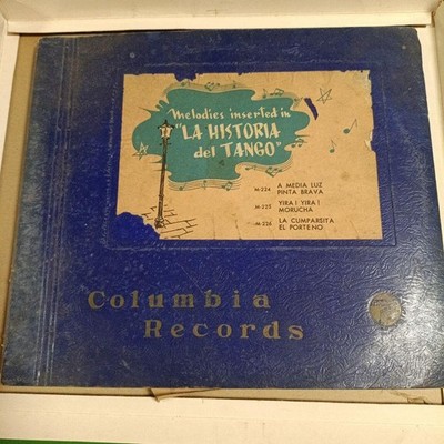 Rare 1930s Tango LP Set Canaro Gardel 3 Disc Album with Booklet & Binder