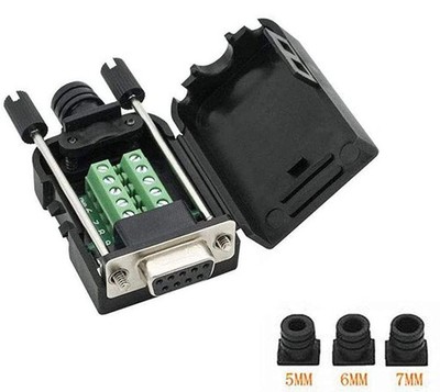 DB9-F Prototype Connector Screw Down Adapter Terminal Board 9 Pins Female