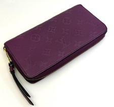 Authentic Louis Vuitton Monogram Amplant Zippy Wallet Empreinte Leather M60569