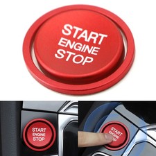 R-line Rs Style Red Aluminum Keyless Engine Push Start Button Wring Trim For Vw