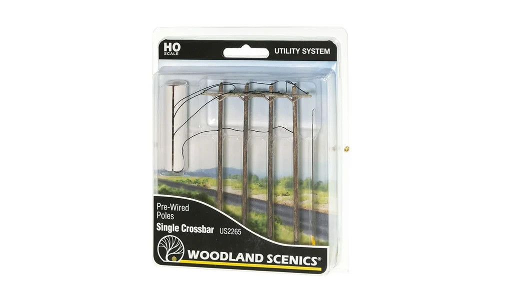 HO Gauge - Woodland Set Power Poles - 2265 Neu