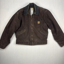 VTG Carhartt Jacket J97 CHT Chestnut Detroit Brown Blanket Lined Workwear Medium