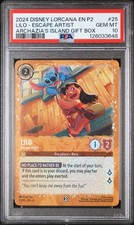 2024 DISNEY LORCANA EN P2-PROMO LILO GIFT BOX 25 LILO - ESCAPE ARTIST PSA 10