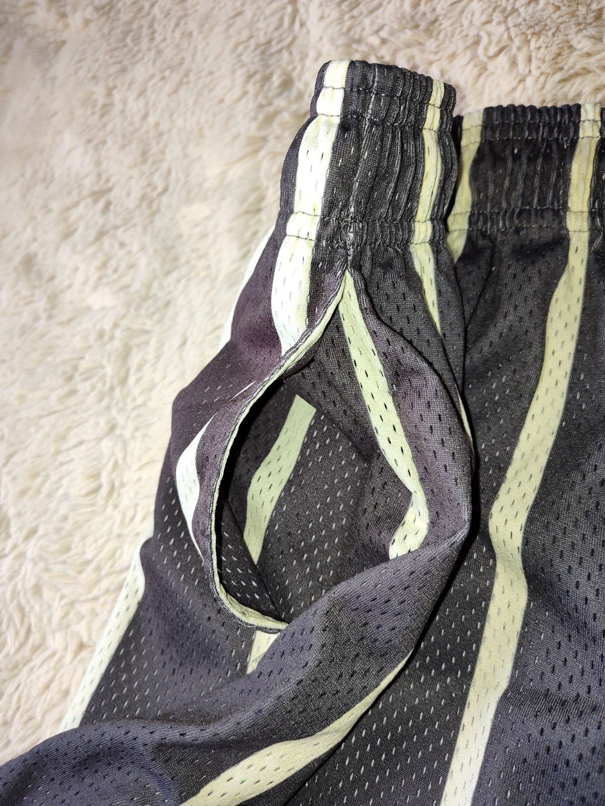 Authentic Eric Emanuel EE Basic Short Gray Stripe… - image 4