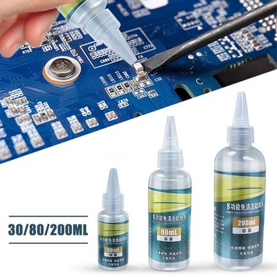 30/80/200ml Lötwasser, Flussmittel No Clean für Edelstahl Nickel Metall Solder