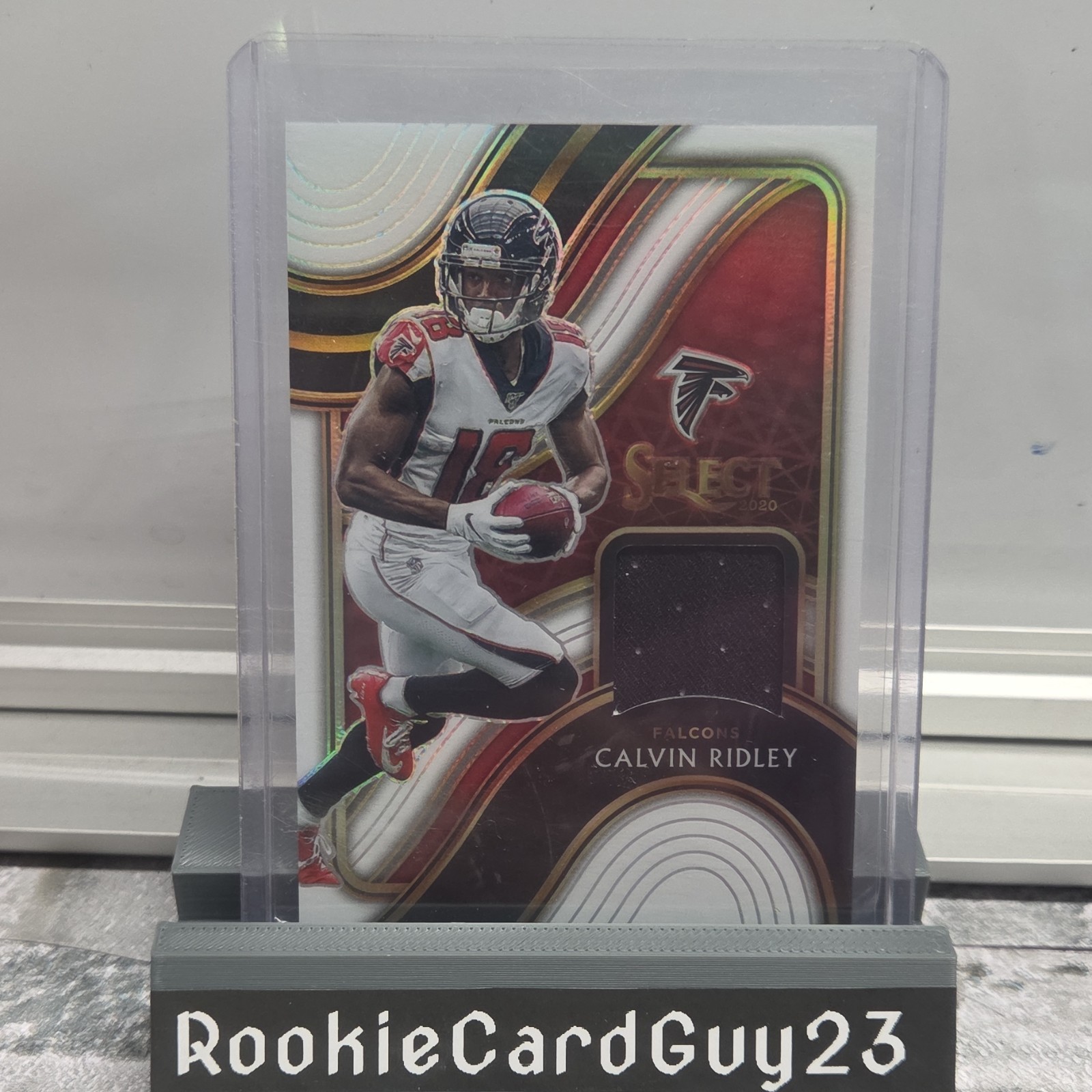 Panini 2020 Select Swatches Calvin Ridley Falcons White Prizm MEM 05/75