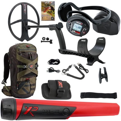 XP Deus II with FMF 13 x 11'' Coil, WS6-ST, MI-6 Pinpointer, and XP Backpack