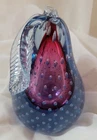 Alfredo Barbini Pear Sculpture Figurine, Venetian Bullicante Bubbled Glass