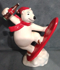 Enesco Coca Cola #157910 Polar Bear Figurine “Always Snowboarding”