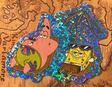 SpongeBob Patrick Beach Dice Holo Vintage Vending Sticker 11/14 2007