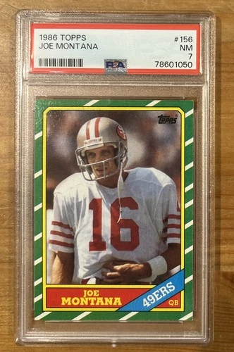1986 Topps Joe Montana #156 PSA 7 NM San Francisco 49ers HOF NFL Football Card
