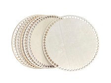 6pack 9 Inch Basket Bottom For Crochet Unfinished Wooden Round Weaving Knitting
