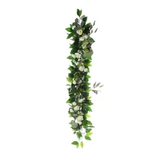 4 ft long Green Artificial Eucalyptus Willow Foliage Garlands Ranunculus Party