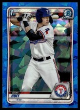 2021 1st Bowman Chrome Sapphire Sam Huff #BCP-33 Texas Rangers