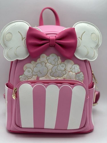 LOUNGEFLY DISNEY MINNIE MOUSE POPCORN EARS MINI BACKPACK~ TAGS~ BRAND NEW~ BOW~