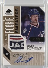 2016 SP Game Used Inked Rookie Sweaters 61/99 Oliver Bjorkstrand Patch Auto 1d3a