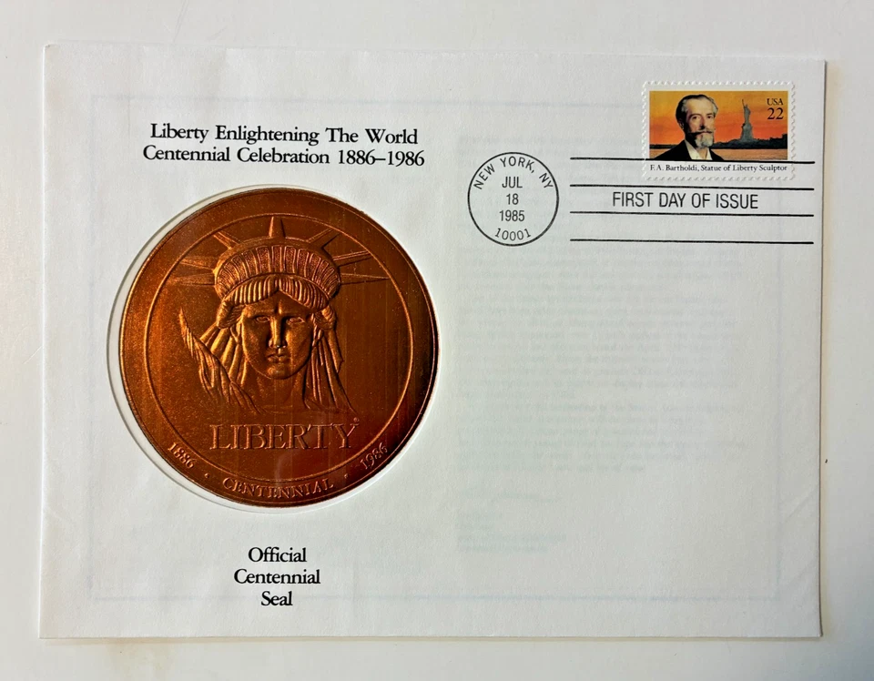 Liberty Enlightening the World First Day Covers Lot 14 Jul 18 1985 8 x 6 in - Image 2 of 4