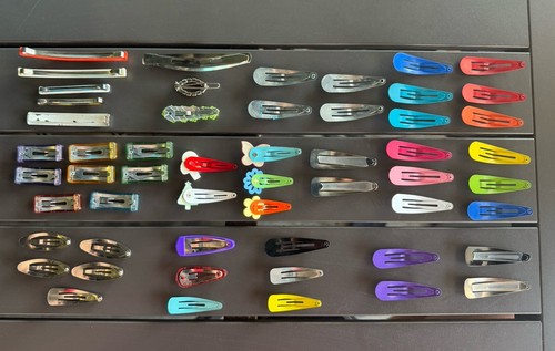 Y2K Hair Accessories Snap Hair Clips Stay Tight Barrettes Mixed Lot 54 Pieces - Picture 7 of 10