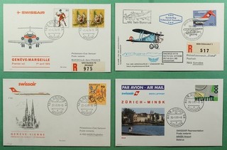 DR WHO 1970s 90s SWITZERLAND 4 SWISSAIR FIRST FLIGHT M89771
