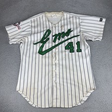 Vintage 1997 Eugene Emeralds Wilson Baseball Jersey Game Worn Signed Striped 46