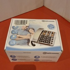 Amplicomms BigTel 40 Plus 40+ Silver Corded Big Button Elderly Amplified Phone 