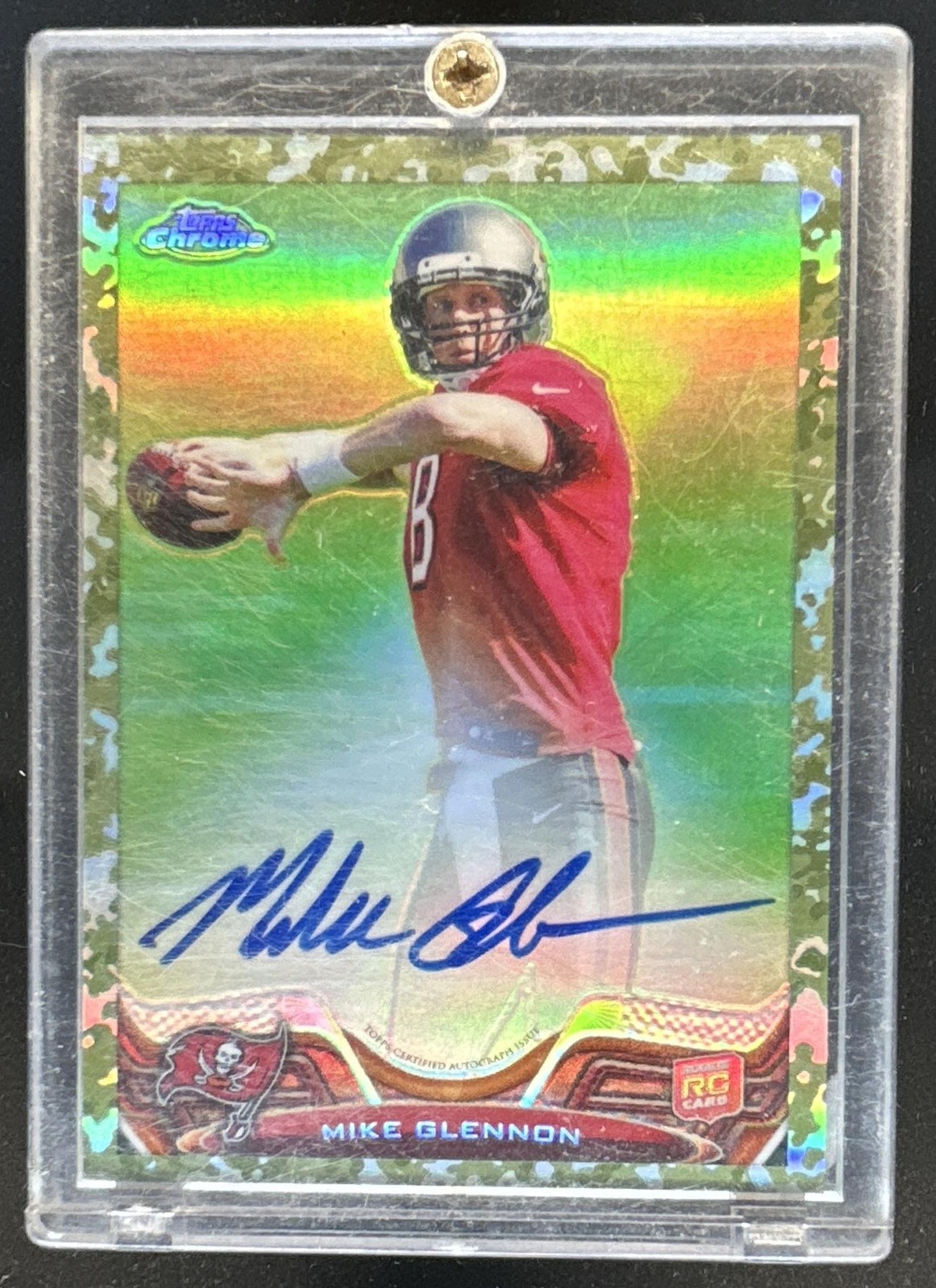 Mike Glennon Topps Chrome #218 Autograph Camo Refractor