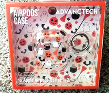Apple Airpods Pro Case PUMPKIN GHOSTS WITCH BROOM BATS silicone USA SELLER
