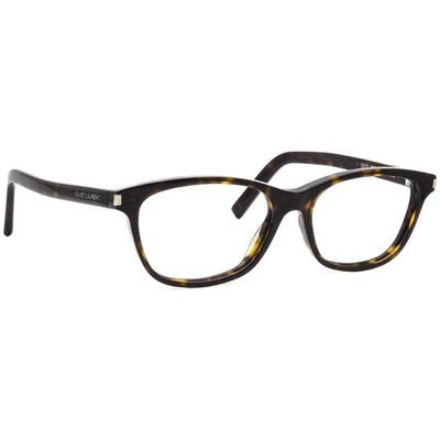 Saint Laurent Eyeglasses SL12 002 Dark Havana Square Frame Italy 52[]16 140