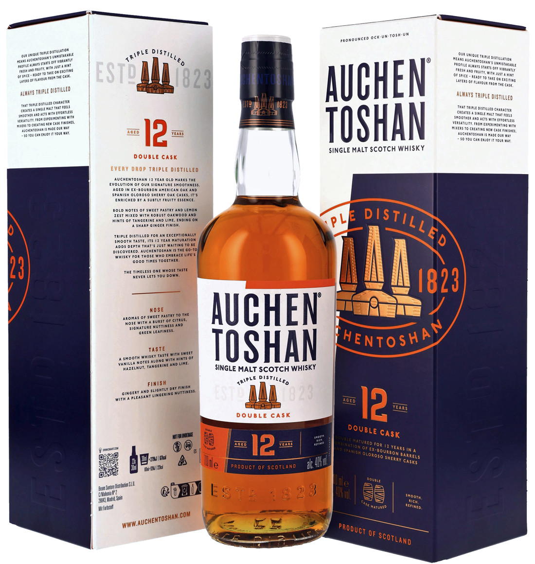 (50,71€/L) Auchentoshan 12 Jahre, Single Malt Scotch Whisky, 0,7 l.Fl. in Box