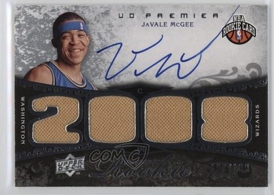 2008 Upper Deck UD Premier Materials /199 JaVale McGee #118 Rookie Auto RC 3c7