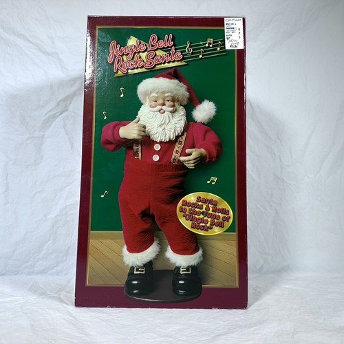 De colección 1998 Jingle Bell Rock Santa Claus Animado Baile Musical Probado Funciona - Imagen 2 de 6