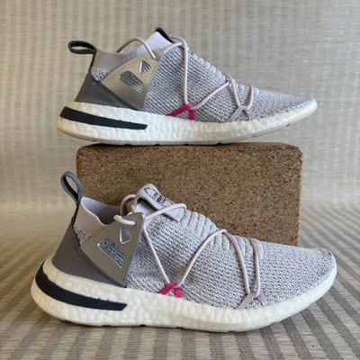 Adidas Arkyn Primeknit Shoes Womens Size 6.5 Gray Pink Boost Sneakers D96760