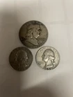 1953 Liberty Half Dollar-1958d Quarter-1964 Quarter