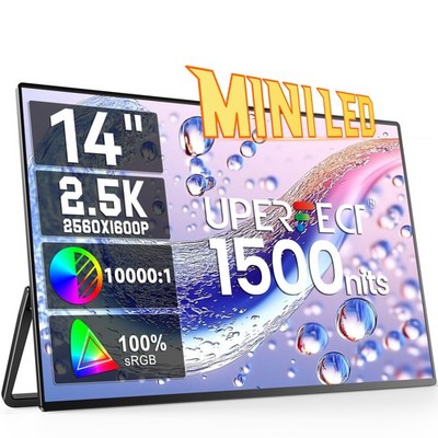 UColor M1 14 Zoll 2K Mini LED Monitore 1600P Bildschirm 1500 cd/m² Für PC Spiel