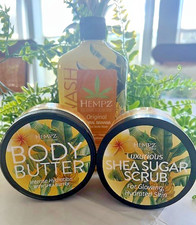 HEMPZ Floral Banana Body Wash, Body Butter Lotion, Sugar Scrub, Gift Set