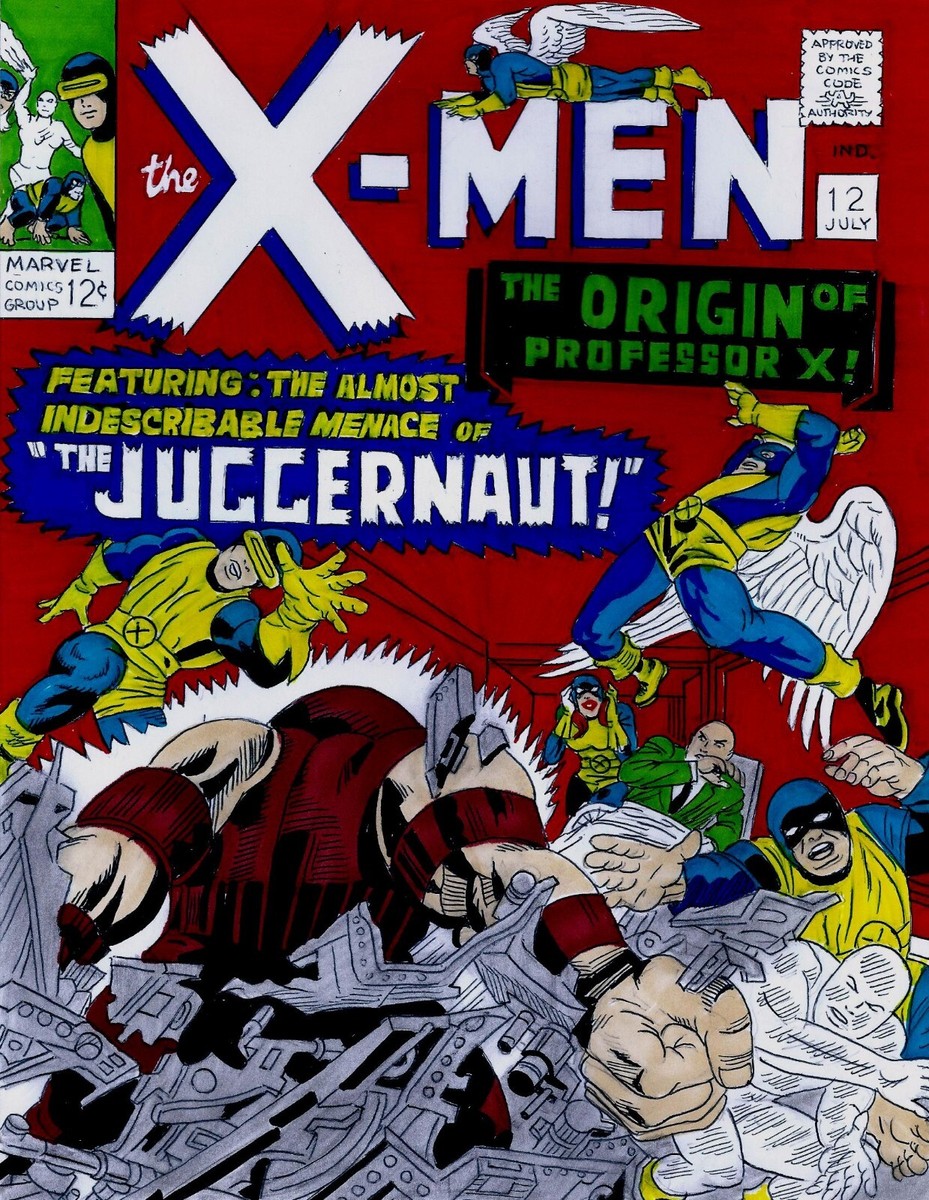 THE UNCANNY X-MEN # 12 COVER RECREATION 1ST JUGGERNAUT ORIGINAL