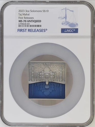 2023 Solomon Islands 375 Years of Love Taj Mahal 3oz Silver Coin NGC MS70 FR