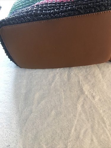 Lauren Ralph Lauren Striped Straw Drawstring Bucket Bag - Picture 4 of 11
