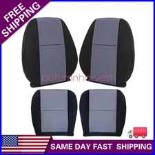 Fit For 2007-2014 GMC Sierra 1500 Driver & Passenger Bottom & Back Seat Cover