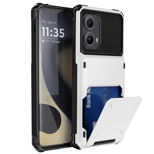 For Motorola Edge (2024) Luxury Shockproof Card Holder Wallet Slim Case Cover - Zdjęcie 13 z 19