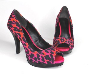 pink animal print heels