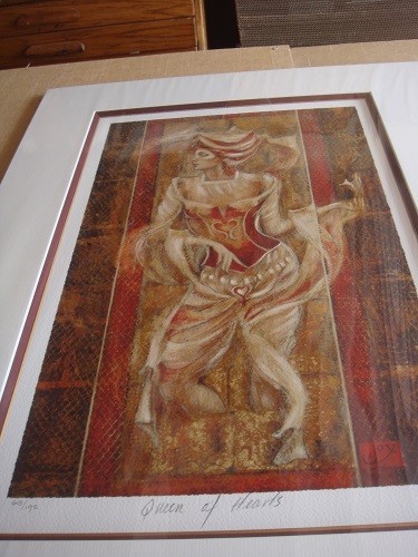 JOY KIRTON QUEEN OF DIAMONDS' MOUNTED LIMITED EDITION PRINT SALE - Picture 3 of 4