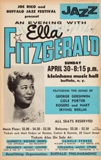 Ella Fitzgerald Reproduction 4" x 6" Mini Concert Poster Free Top Loader  