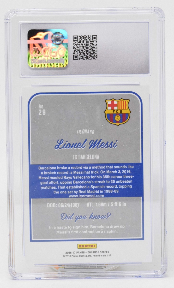 16 PANINI DONRUSS メッシカード Lionel Messi Gold Soccer Card Panini Donruss 2016 - 2017 29