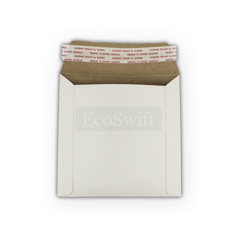 200 Count 12.75x15" EcoSwift White Photo Mailer Envelopes - Cardboard Shipping Flats