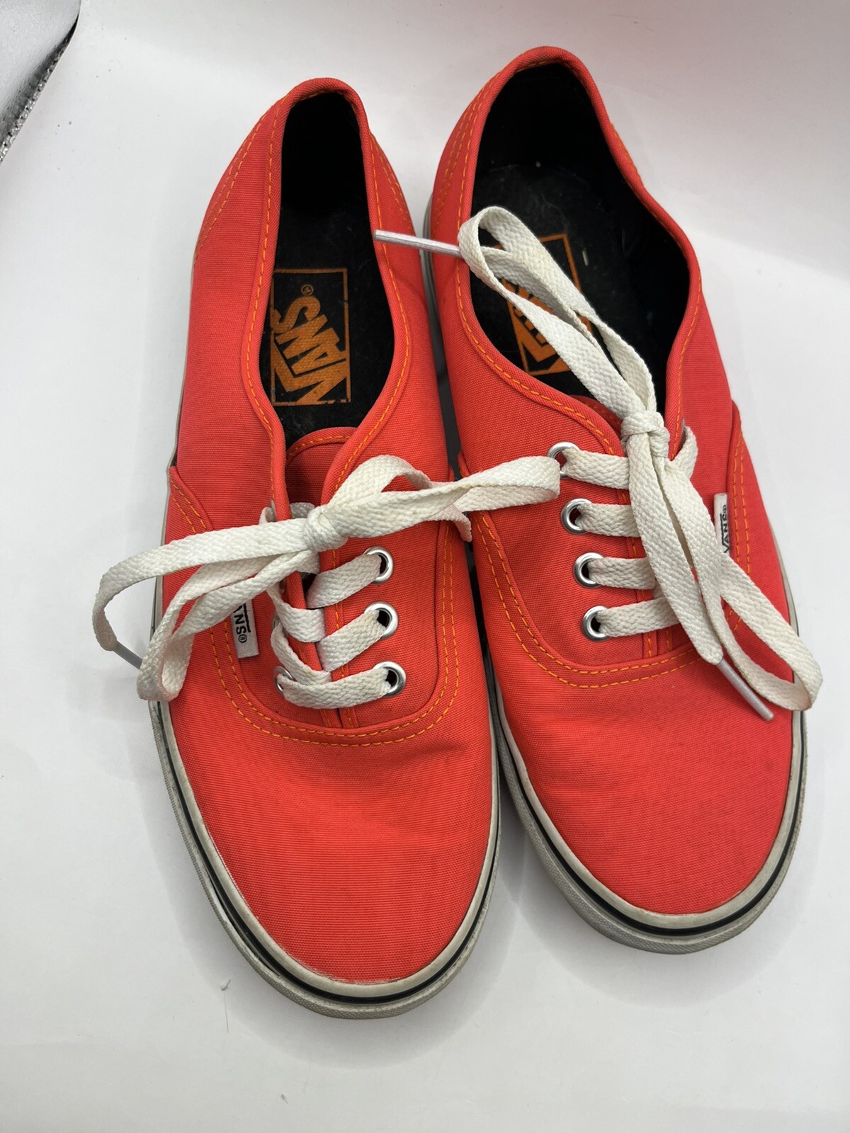 Vans Shoes Womens US 7.5 Pink Neon Fluro Off The Wall Low Tops Sneakers