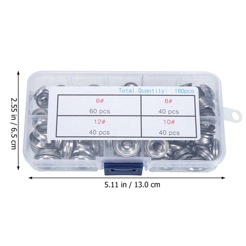 180 Pcs Stainless Steel Screw Washer Cup Countersunk Finishing Washers Kit - Picture 5 of 12