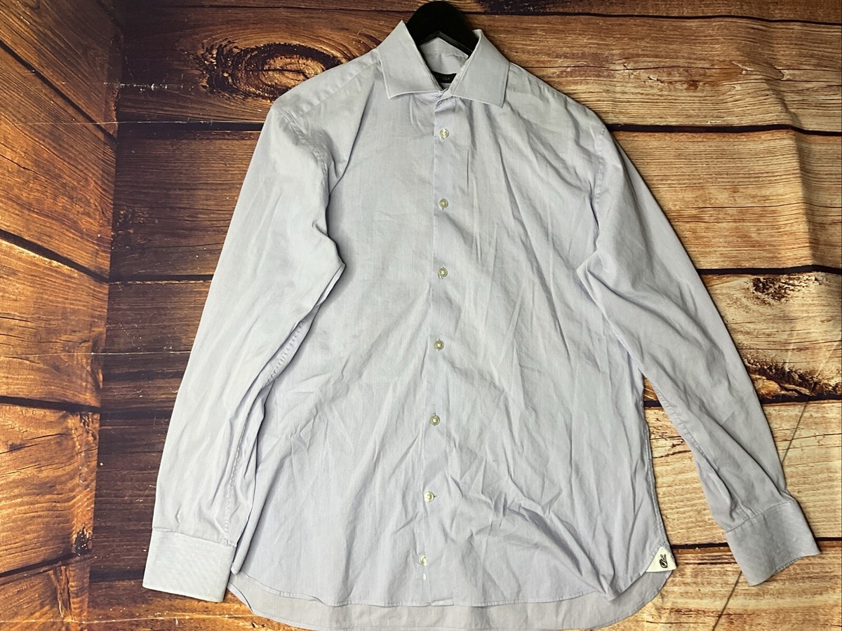 JOHN VARVATOS SLIM FIT BLUE DRESS SHIRT. SZ 15.5L 32/33 | eBay
