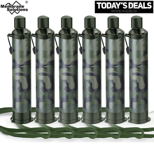 6-PACK Personal Water Filter Straw Outdoor Survival Filtration Purifier Portable deal from eBay