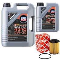 MotoröL Set Top Tec 4310 0W-30 Liqui Moly 6 Liter + ÖLfilter FüR Citroen Jumpy